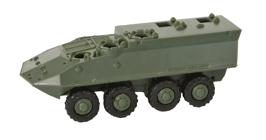 Trident Miniatures 90013 Military - United States Marine Corps (Modern) - Light Armored Vehicles (LAV) -- LAV-C2 Command & Control Reconnaissance (green), HO Scale