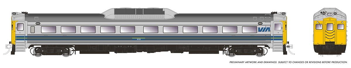 PREORDER Rapido HO 16338 Budd RDC-1 Phase 1c, VIA Rail Canada #6113
