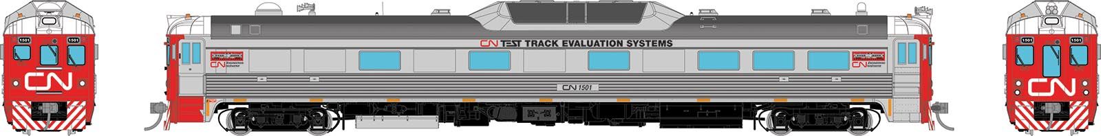 PREORDER Rapido HO 16345 Budd RDC-1 Phase 2, Canadian National (Track Evaluation) #1501