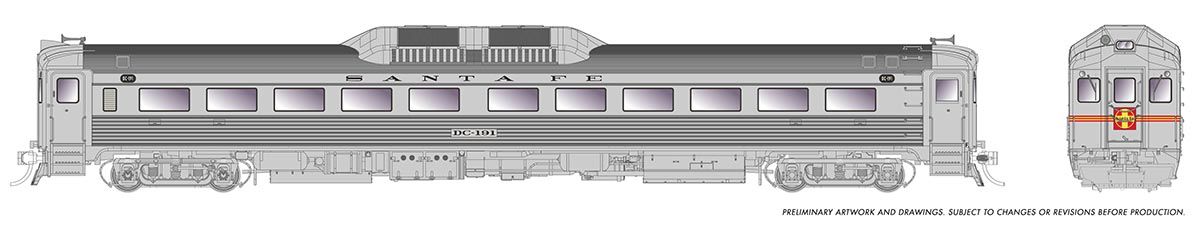 PREORDER Rapido HO 16801 Budd RDC-1 & RDC-2, Atchison Topeka & Santa Fe (As Delivered: DC-191/DC-192) (DC/DCC/Sound Equipped)