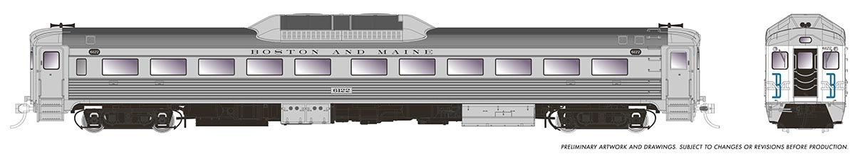 PREORDER Rapido HO 16803 Budd RDC-1 Phase 1c, Boston & Maine (McGinnis) #622 (DC/DCC/Sound Equipped)