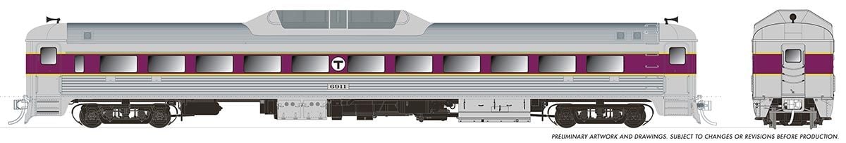 PREORDER Rapido HO 16817 Budd RDC-9, Massachusetts Bay Transportation Authority #6911 (DC/DCC/Sound Equipped)