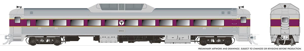 PREORDER Rapido HO 16818 Budd RDC-9, Massachusetts Bay Transportation Authority #6916 (DC/DCC/Sound Equipped)