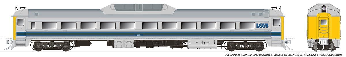 PREORDER Rapido HO 16843 Budd RDC-9, VIA Rail Canada #6006 (DC/DCC/Sound Equipped)