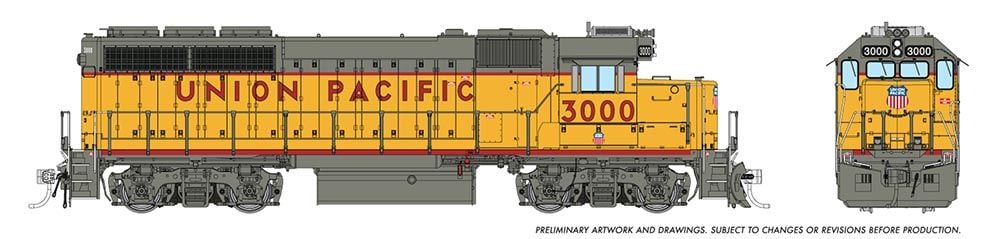 Rapido 040029 HO EMD GP40 Mother+Slug (DC/Silent): Union Pacific: #3000 + #S-300