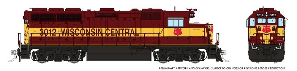 Rapido 040534 HO EMD GP40 (DC/DCC/Sound): Wisconsin Central: #3023