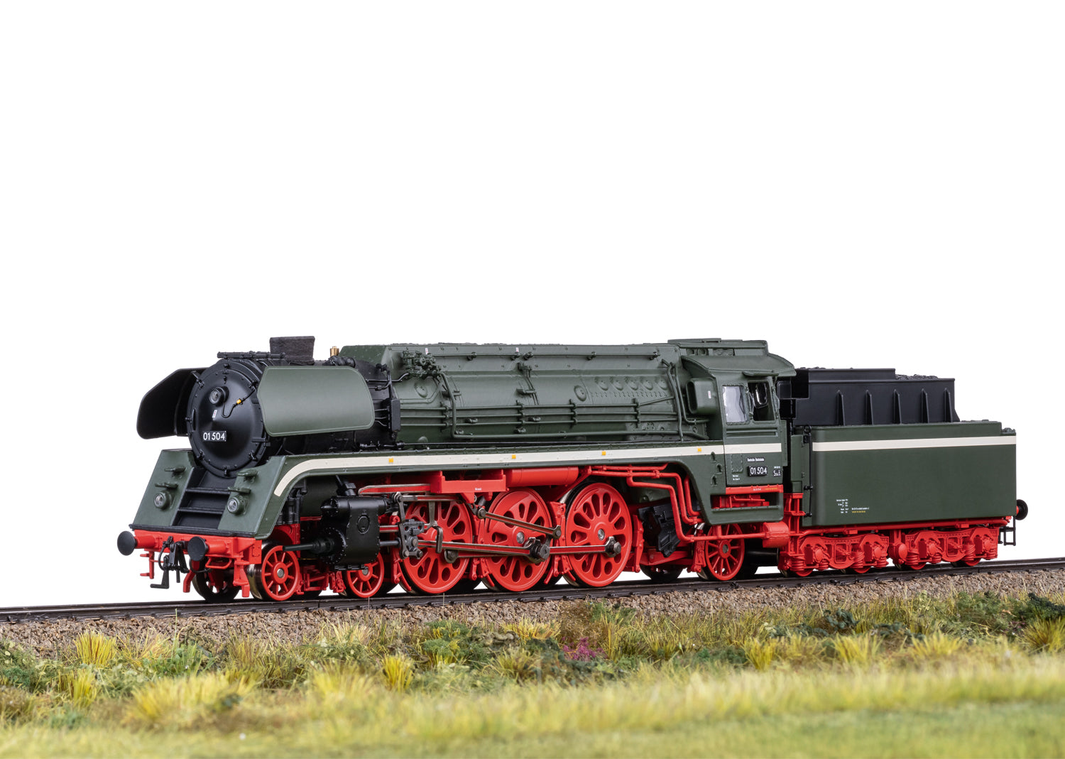 PREORDER Minitrix HO 25905 Class 01.5 4-6-2 with 2 2 T34 Coal Tender, Deutsche Reichsbahn #01 504 (DCC & Sound Equipped)