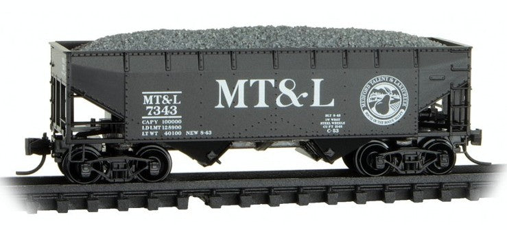Micro-Trains N 05550620 33' Twin Bay Hopper with Offset Sides, Medford Talent and Lake Creek #7343