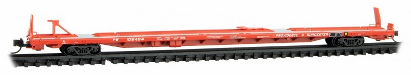 Micro-Trains N 07100591 89' TOFC Flat Car, Providence and Worcester #105464