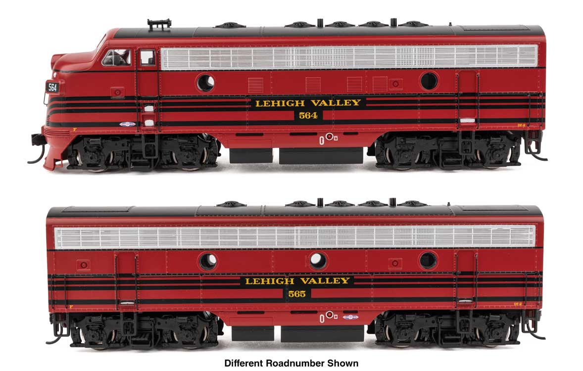 WalthersMainline 910-21407 HO EMD F7 A-B Set - ESU Sound and DCC -- Lehigh Valley #568/569