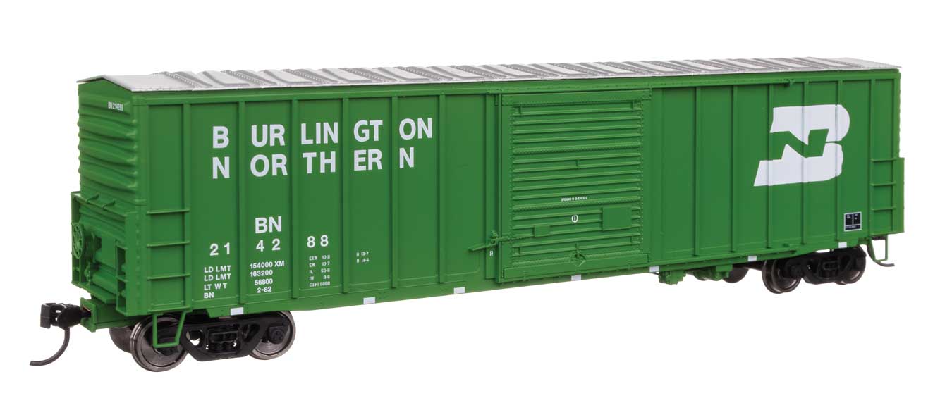 PREORDER Walthers Mainline HO 910-46026 50' ACF Exterior Post Dreadnaught End Plate B Boxcar, Burlington Northern #214288