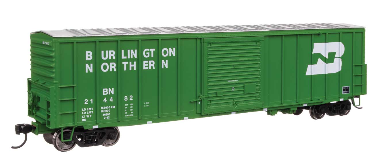 PREORDER Walthers Mainline HO 910-46028 50' ACF Exterior Post Dreadnaught End Plate B Boxcar, Burlington Northern #214482