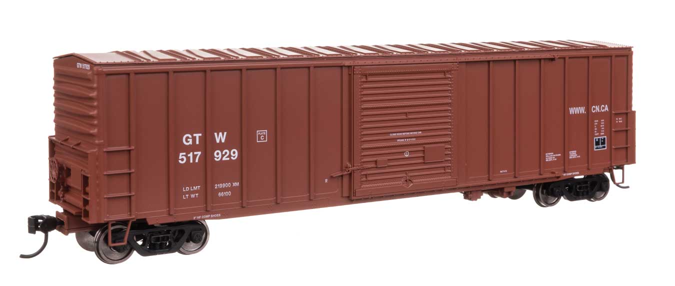 PREORDER Walthers Mainline HO 910-46041 50' ACF Exterior Post Dreadnaught End Plate B Boxcar, Grand Trunk Western #517929