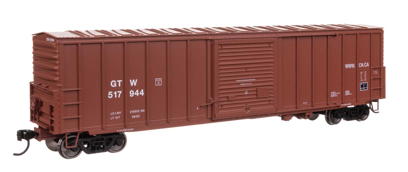 PREORDER Walthers Mainline HO 910-46042 50' ACF Exterior Post Dreadnaught End Plate B Boxcar, Grand Trunk Western #517944