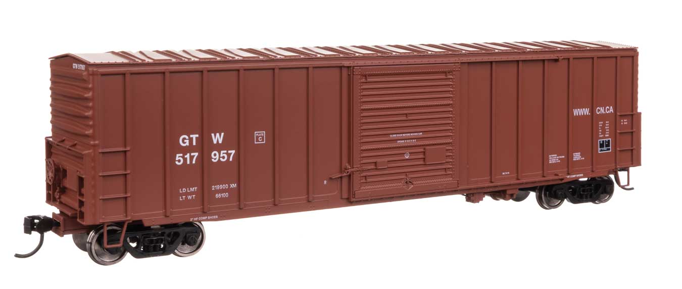 PREORDER Walthers Mainline HO 910-46043 50' ACF Exterior Post Dreadnaught End Plate B Boxcar, Grand Trunk Western #517957