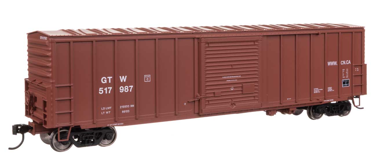PREORDER Walthers Mainline HO 910-46044 50' ACF Exterior Post Dreadnaught End Plate B Boxcar, Grand Trunk Western #517987