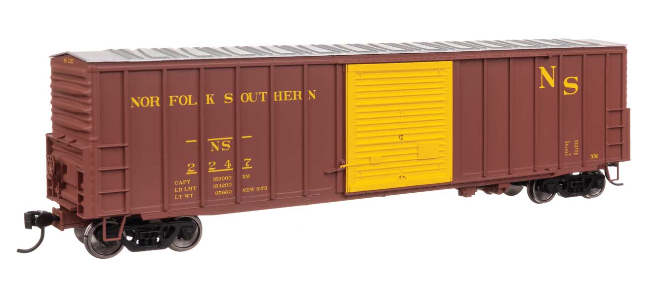PREORDER Walthers Mainline HO 910-46048 50' ACF Exterior Post Dreadnaught End Plate B Boxcar, Norfolk Southern #2247