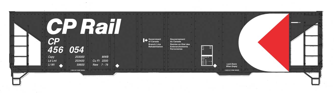 WalthersMainline 910-57009 HO 41' Ballast Hopper  - Ready to Run -- Canadian Pacific #456054