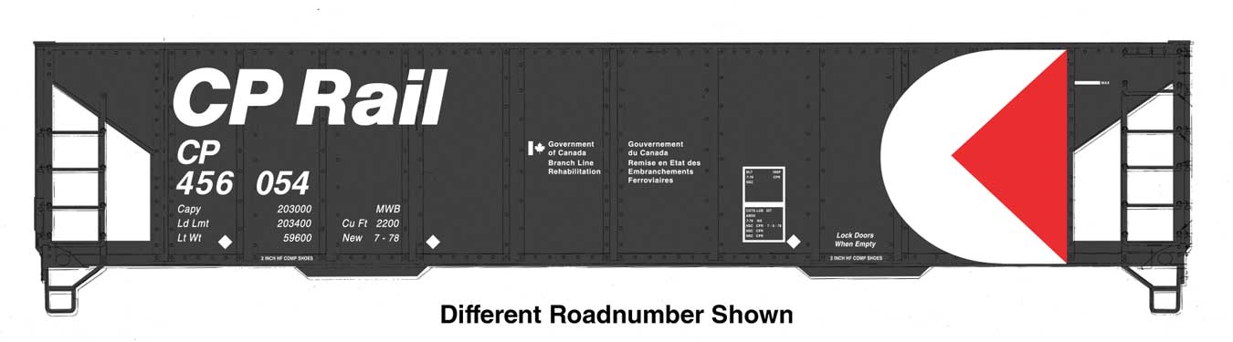 WalthersMainline 910-57012 HO 41' Ballast Hopper  - Ready to Run -- Canadian Pacific #456137
