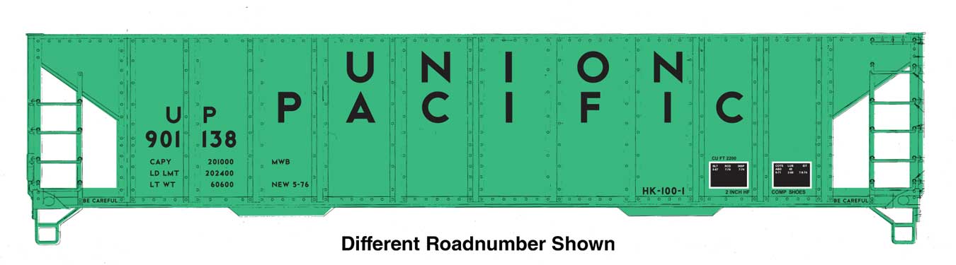 WalthersMainline 910-57032 HO 41' Ballast Hopper - Ready to Run -- Union Pacific(R) #901263