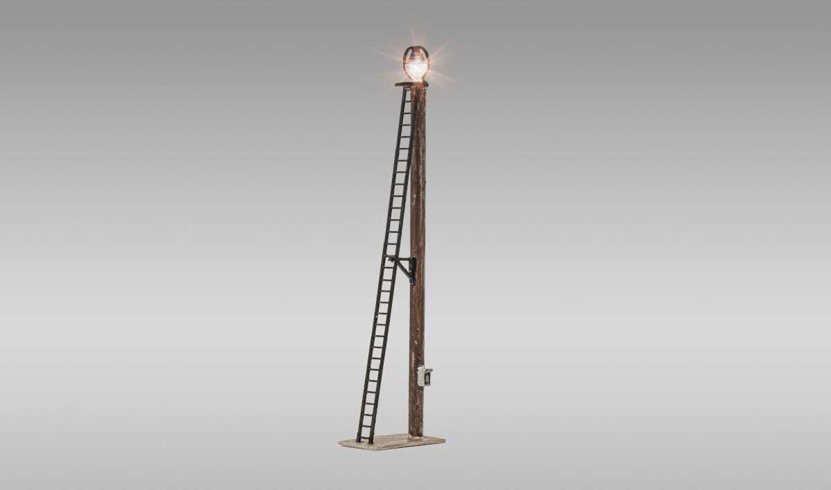 Woodland Scenics JP5674 Wooden Yard Lamps - Just Plug(R) -- 4-13/16" 12.2cm, 30.4 scale feet 9.26 scale meters Tall pkg(3), HO