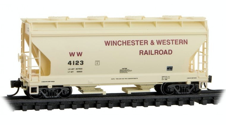 Micro-Trains N 09200570 2-Bay Covered Hopper, Winchester & Western #4123