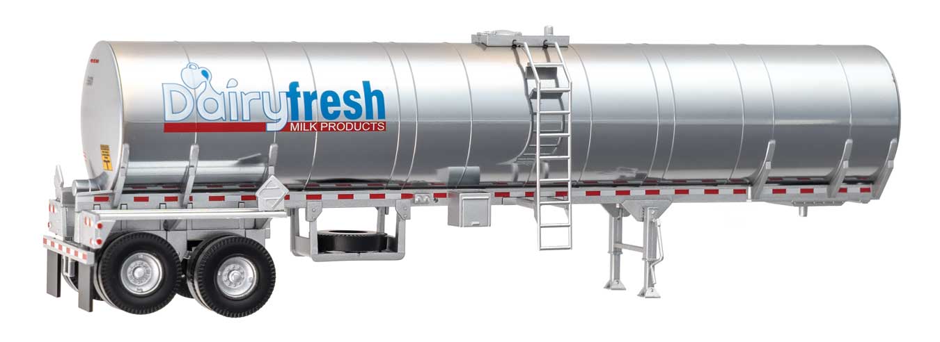 Walthers SceneMaster HO 949-12353 Food Grade Tank Trailer, Dairy Fresh Milk Products