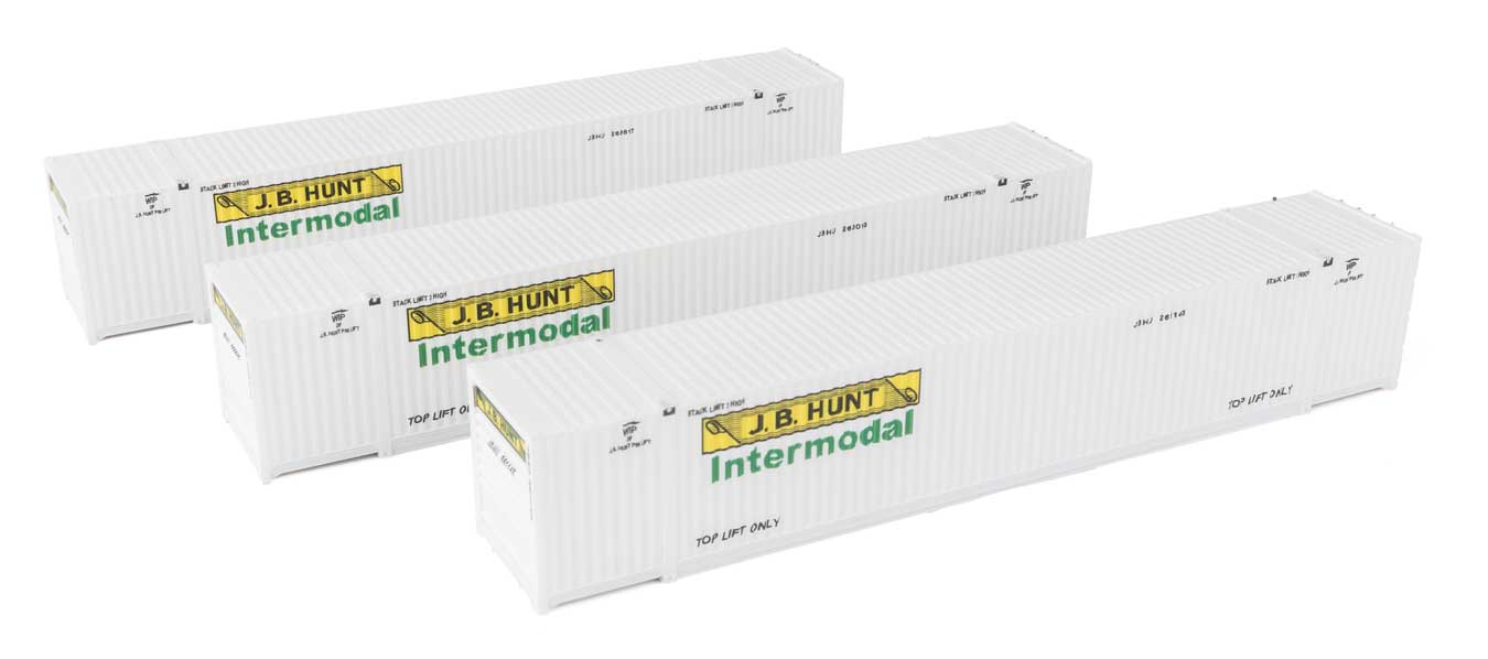 PREORDER Walthers SceneMaster 949-18504 HO 53' Singamas Corrugated Side Container - 3-Pack -- JB Hunt
