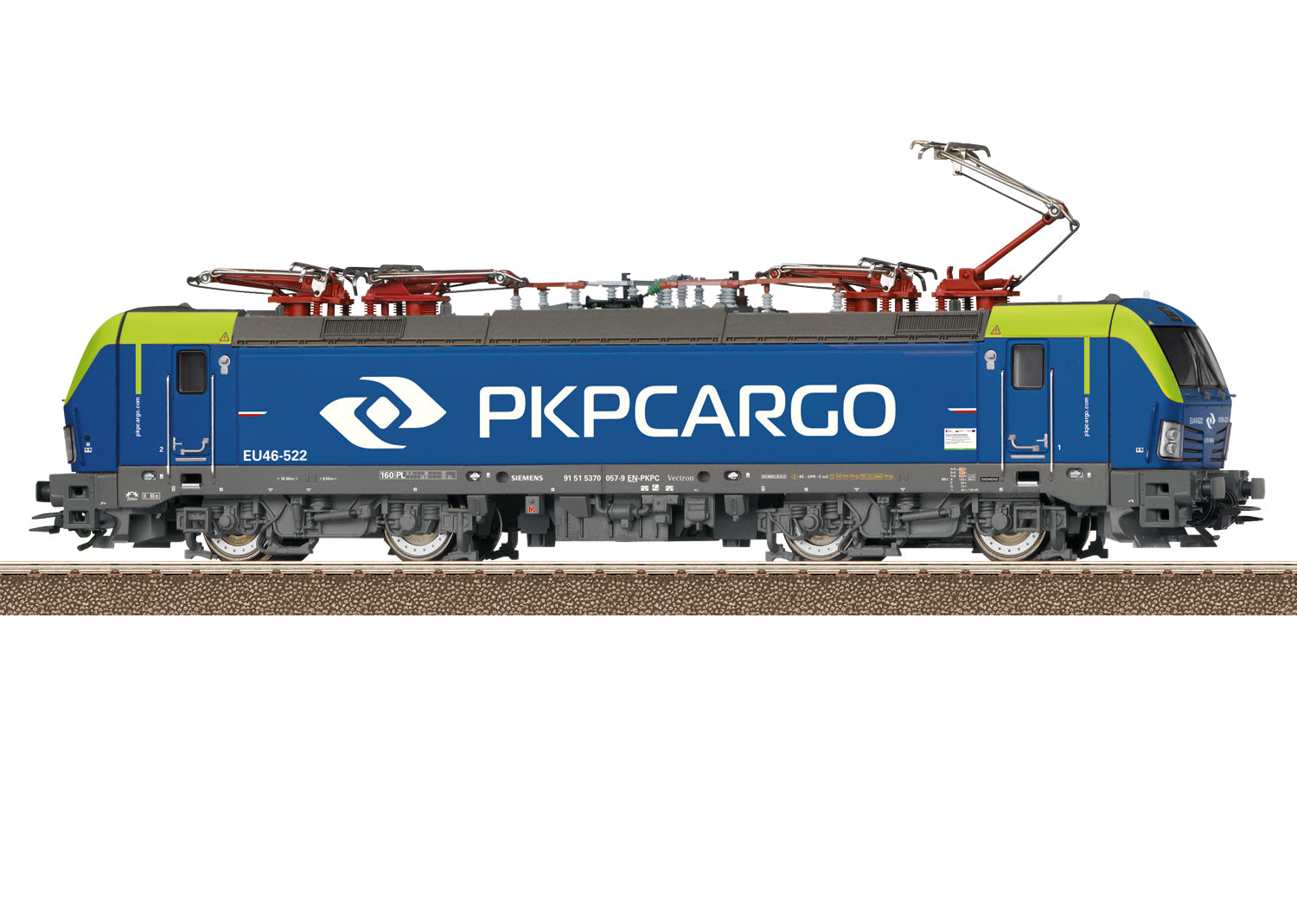 PREORDER Minitrix HO 25199 Siemens Vectron MS Class 370 Electric, PKP Cargo #370 058 (DCC & Sound Equipped)