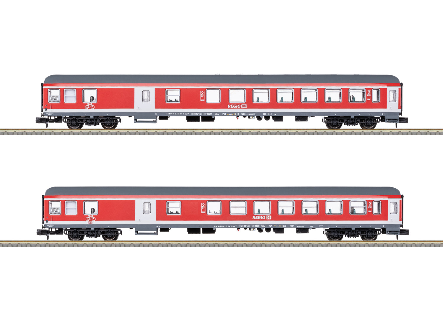 PREORDER Minitrix N 18258 Type Bduu 497.2 Commuter Cars, Deutsche Reichsbahn Murg Valley Recreation (2-Pack)