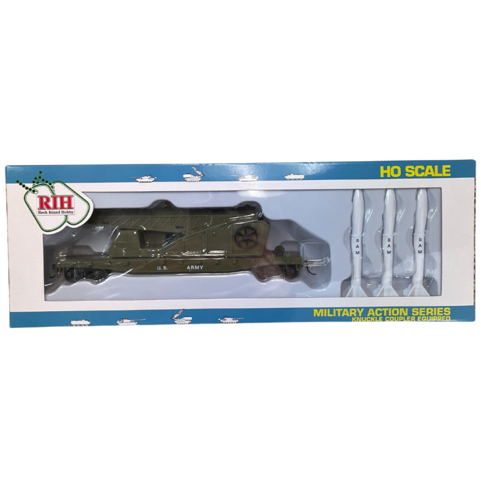 Rock Island Hobby RIH032180 HO Scale US Army Missile Launch Car with Missiles
