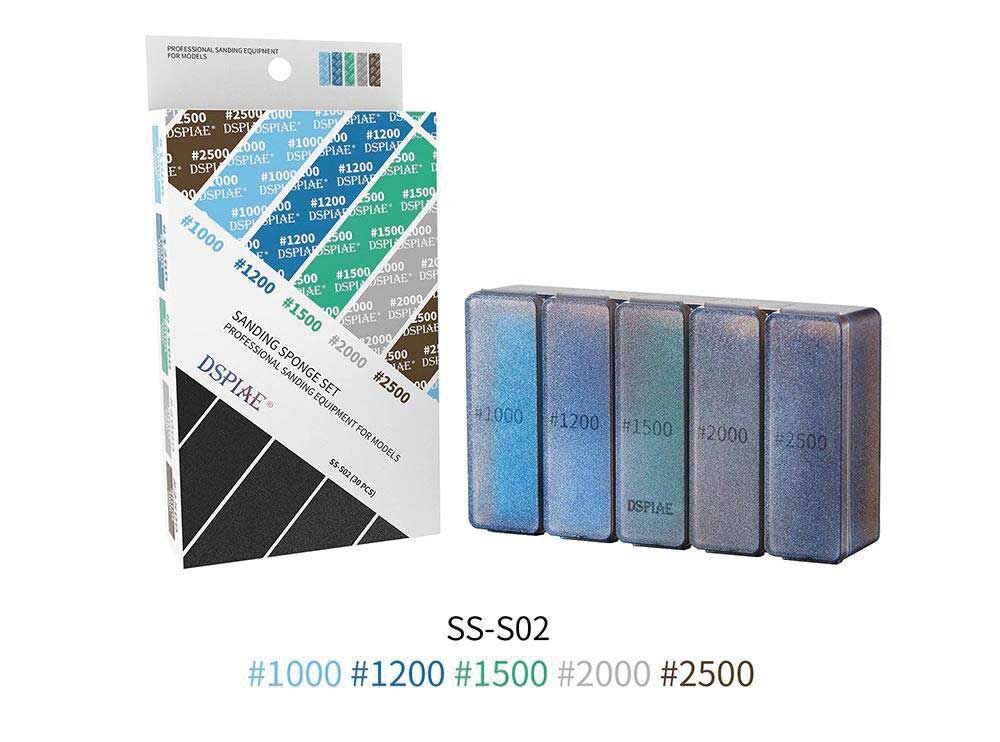 DSPIAE SSS02 Sanding Sponge, #1000-#2500 Grit (30-Pack)