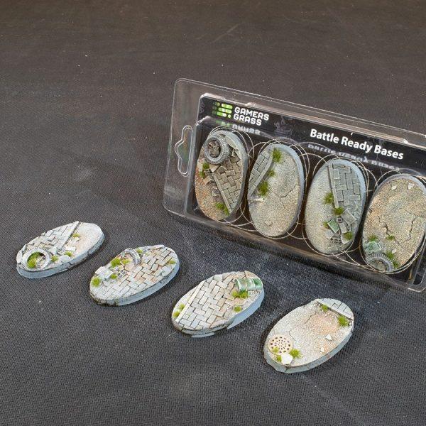 Gamers Grass Battle Ready Bases - Urban Warfare - Oval 60mm (x4)