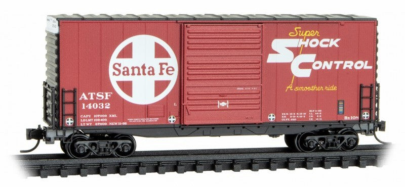 Micro-Trains N 10100051 40' Hy-Cube Box Car with Single Door, Atchison Topeka and Santa Fe #14032