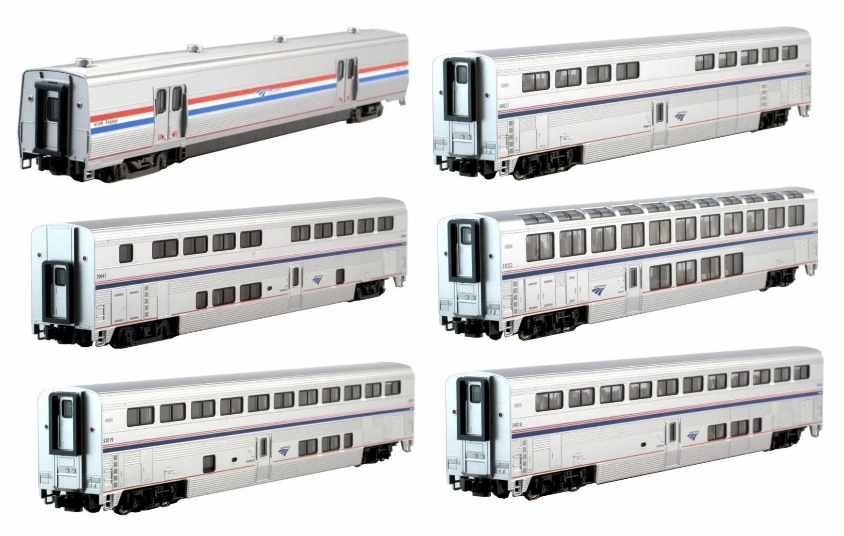 PREORDER Kato N 101789-1 Amtrak Superliner Phase VI 6-Unit Bookcase Set | 265.50