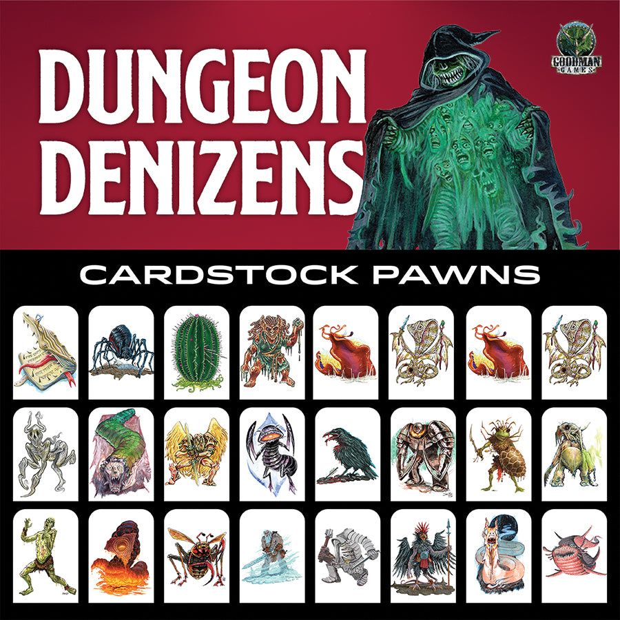 Dungeon Denizens: Cardstock Pawns (5E or DCC)