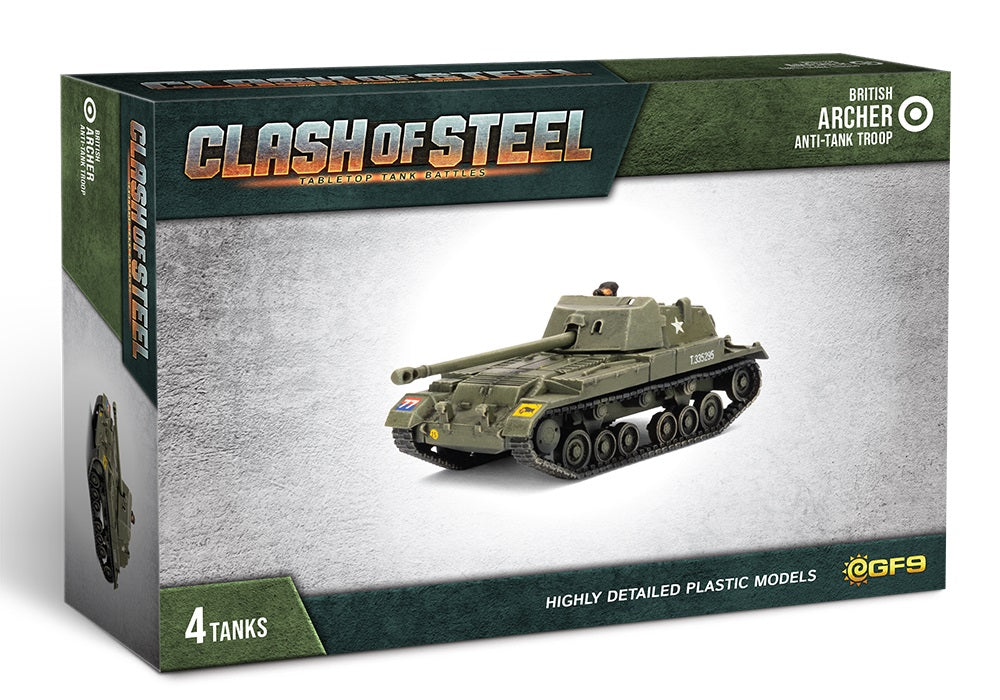 Clash of Steel: British - Archer Anti-Tank Troop (x4 Plastic)