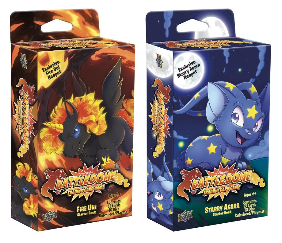Neopets Battledome TCG: Fire + Starry Starter Decks Display (8)
