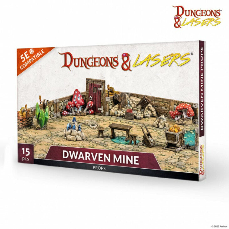 Dungeons & Lasers: Half-Height Walls - Dwarven Mine Props