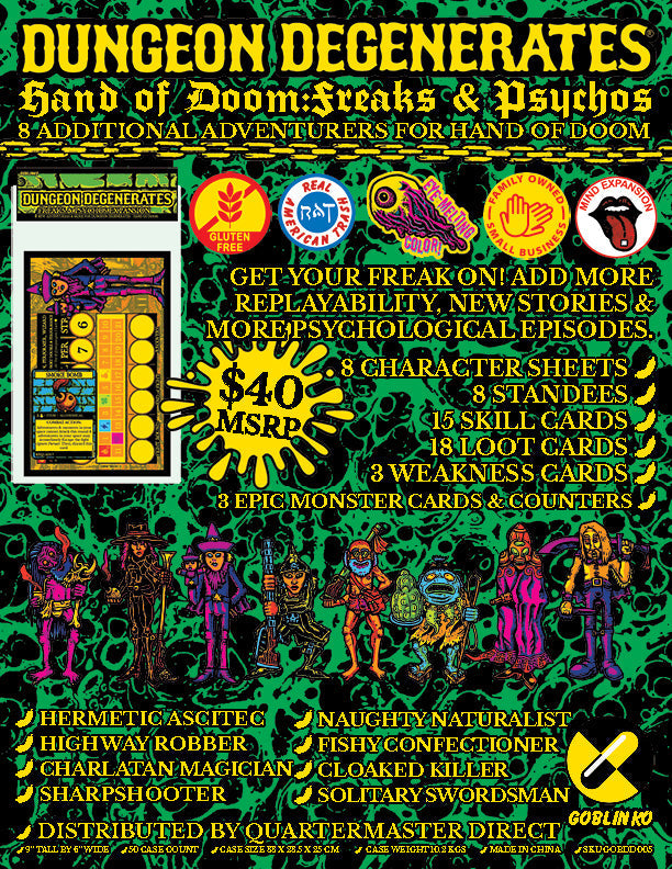 Dungeon Degenerates: Freaks & Psychos Expansion