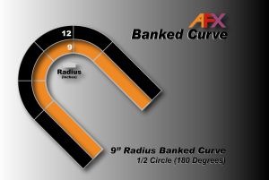 AFX 70622 Track Banked Curve-9''R