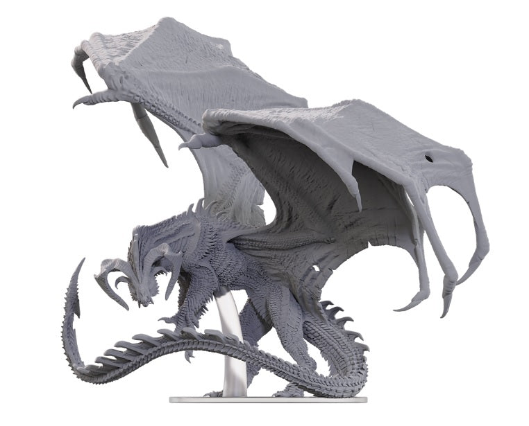 Dungeons & Dragons: Nolzur's Marvelous Unpainted Miniatures - Adult Black Dragon [NEW]