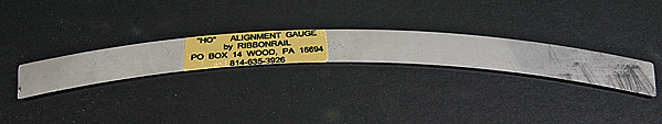 Ribbonrail 1018 10" Curved Track Alignment Gauge -- 18" Radius, HO Scale