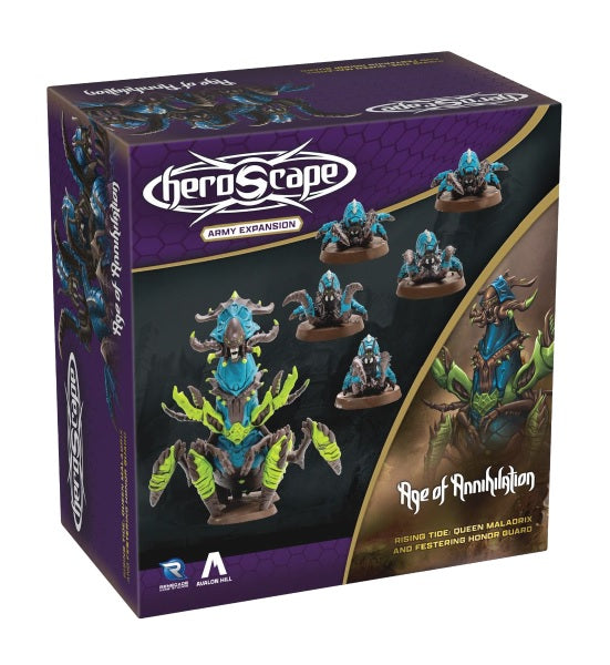 Heroscape: Rising Tide - Queen Maladrix and Festering Honor Guard Army Expansion