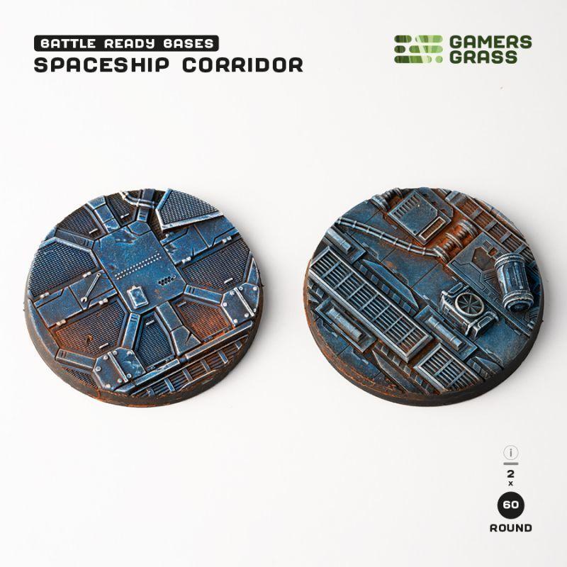 Gamers Grass Battle Ready Bases - Spaceship Corridor - Round 60mm (x2)