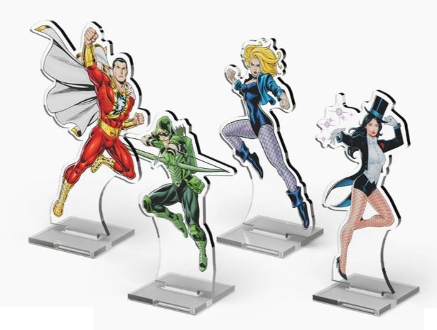 DC Comics DBG: 2DZ Acrylic Standees - Pack 3 - Shazam! Green Arrow Black Canary Zatanna