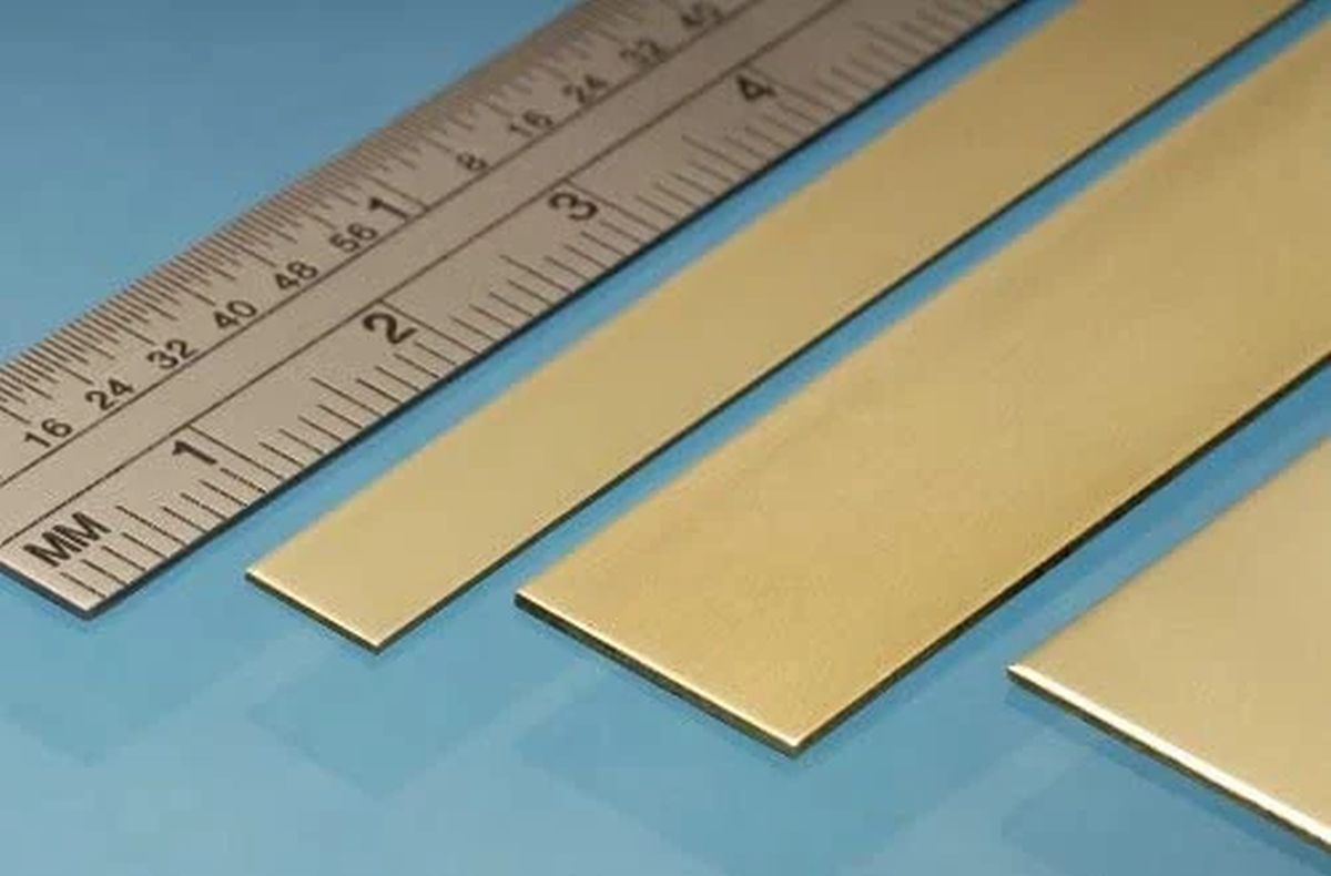 Albion Alloys BS9M Brass Strip 25 x 0.8 mm 3pcs