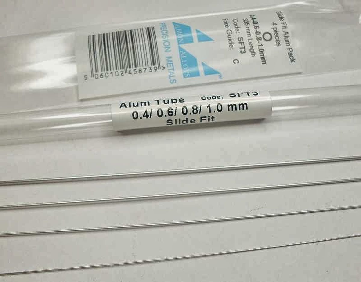 Albion Alloys SFT3 Slide Fit Aluminium Pack 0.4 0.6 0.8 & 1.0 mm 4pcs