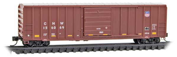 Micro-Trains 2500406 50' Rib-Side Single-Door Boxcar No Roofwalk, Ready to Run, Union Pacific CNW #156069