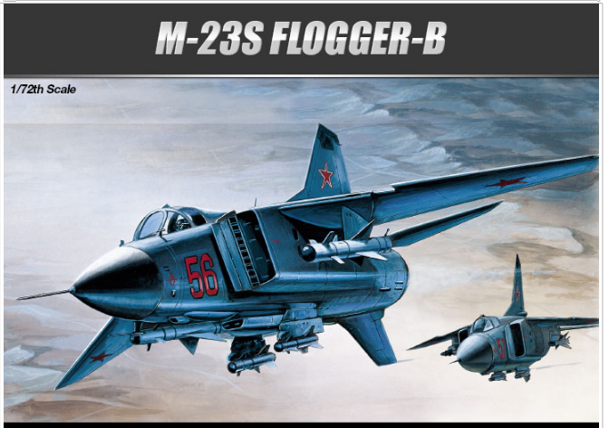 Academy Models 12445 Mig23S Flogger B Fighter - Plastic Model Airplane Kit - 1/72